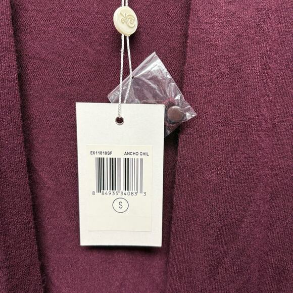 Evolution by Cyrus Sweater, Maroon Cardigan, Button Accents, Size S - Picture 3 of 9